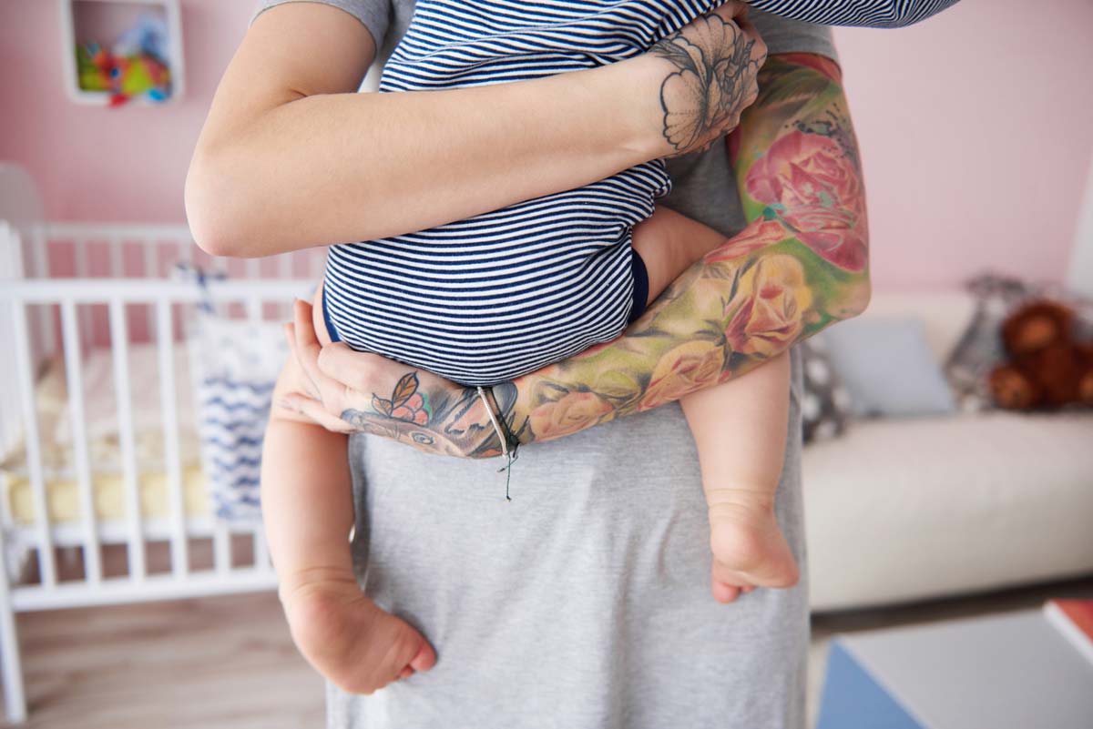 He loves his tattoos inkobsessed mom on covering her oneyearold son in  temporary body art  You