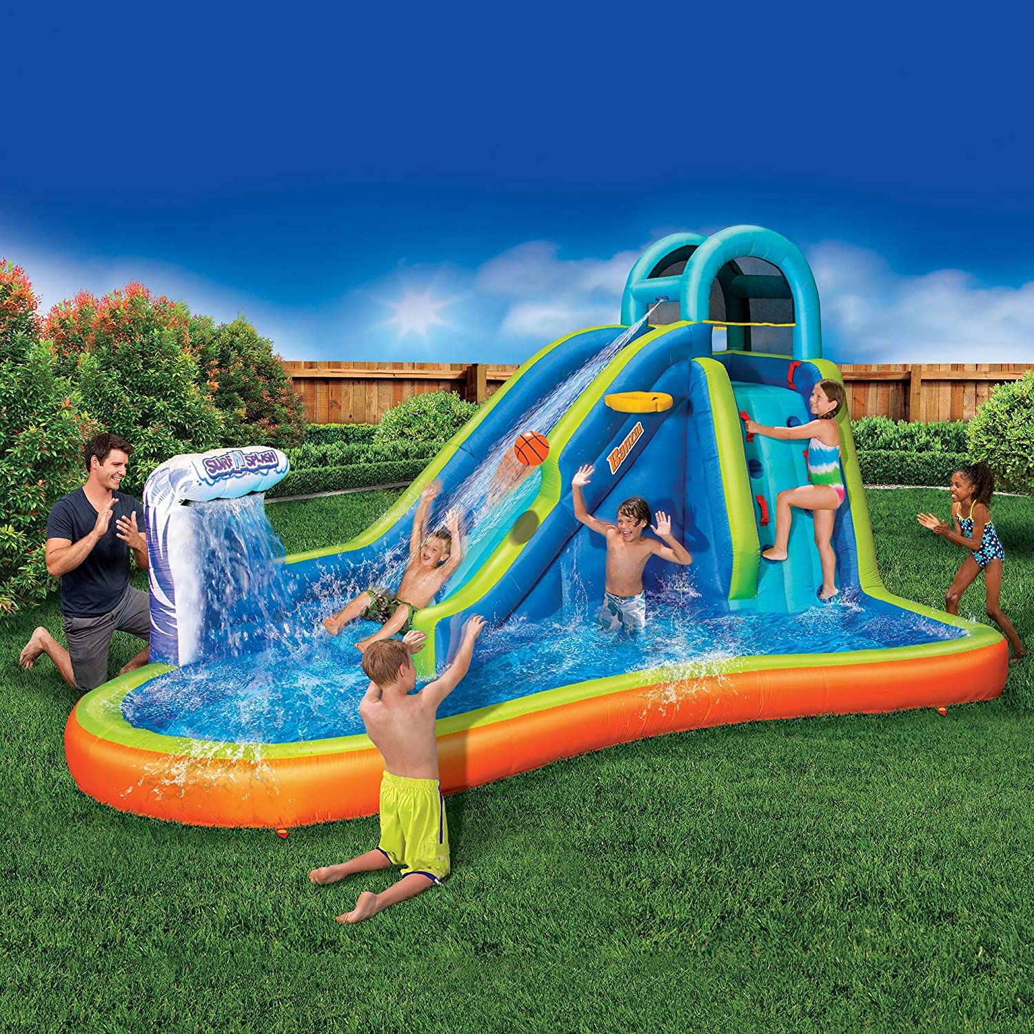 AsukasRoom特別価格SUNNY ＆ FUN Slide Slide Water ‘N Spray Inflatable Park並行 ...