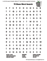 TV Show Word Search Printable - FamilyEducation