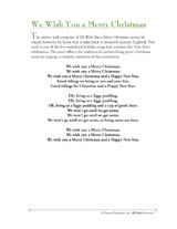 Christmas Song Lyrics We Wish You A Merry Christmas Printable Familyeducation