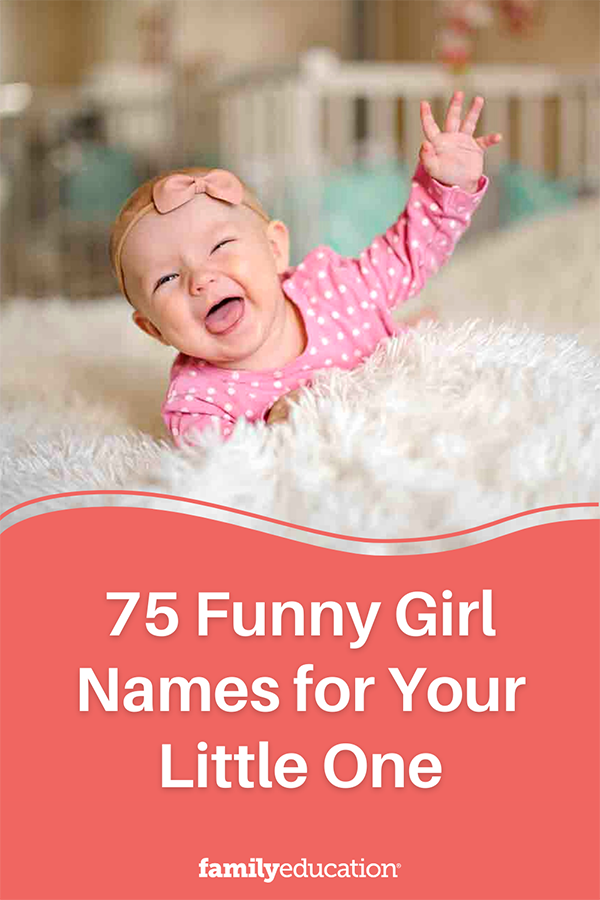 pinterest graphic of funny girl names