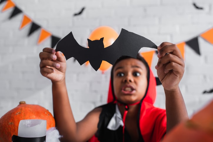 Halloween kid crafting