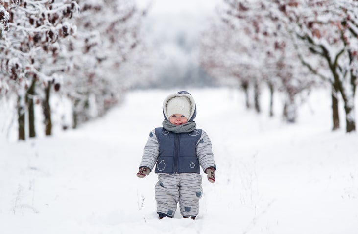 Baby in winter