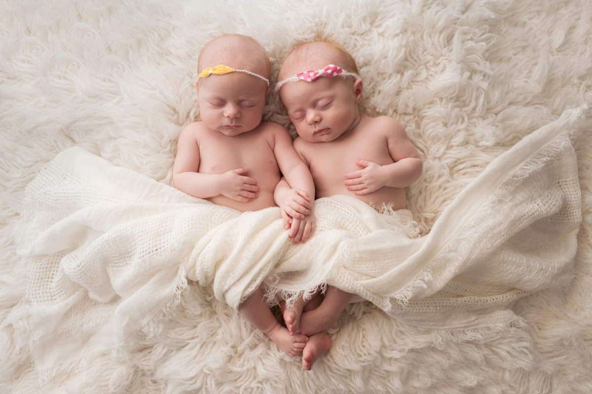 cute baby girl twins