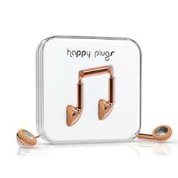 Happy Plugs rose gold earbuds
