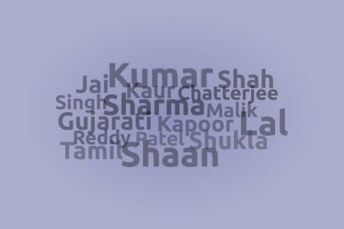 Most common shop indian surnames